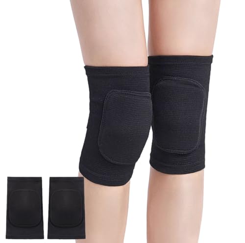 SUJAYU Knee Pads for Women Men, Dance Knee Pads Wrestling Knee Pads Basketball Knee Pads Volleyball Knee Pads for Women, Knee Protector Soft Knee Pads for Work (Black, X-Small) - color: Black, size: X-Small