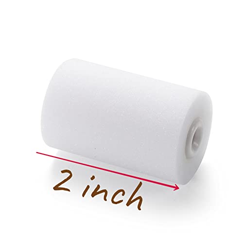 KUPOO 2" Foam Paint Roller Covers High-Density Sponge Refills,Pack of 12 | 2" mini foam roller refills.High-density covers.Smooth,lint-free.For trim,cabinets,doors,corners,DIY. - size: 2 inch Foam Covers