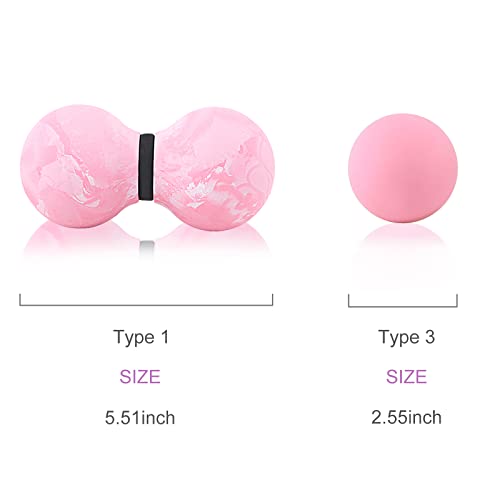 TXJ Sports Massage Balls - Lacrosse Ball & Peanut Massage Ball, Fascia Ball for Deep Tissue, Myofascial Release, Trigger Point Therapy, Fascia Ball for Back, Exercise, Stress Relief