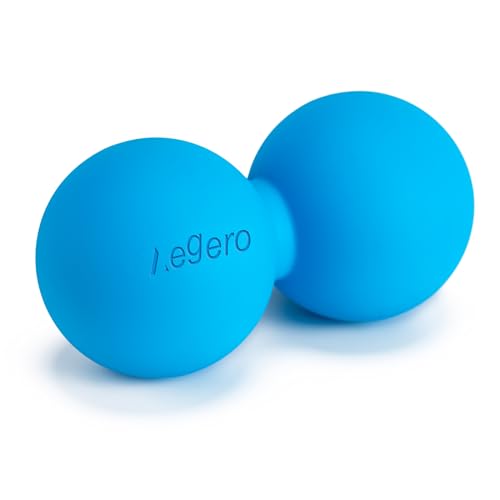Aegero Peanut Massage Ball-Double Lacrosse Massage Ball (Blue Firm Ball)