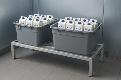 CenPro Commercial NSF Aluminum Dunnage Rack - 1,500 lb. Weight Capacity - 30"x24"x12" (28W-138) - size: 30x24x12"