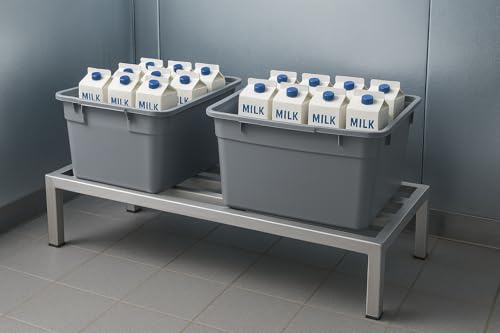 CenPro Commercial NSF Aluminum Dunnage Rack - 1,500 lb. Weight Capacity - 48"x20"x8" (28W-133) - size: 48x20x8"