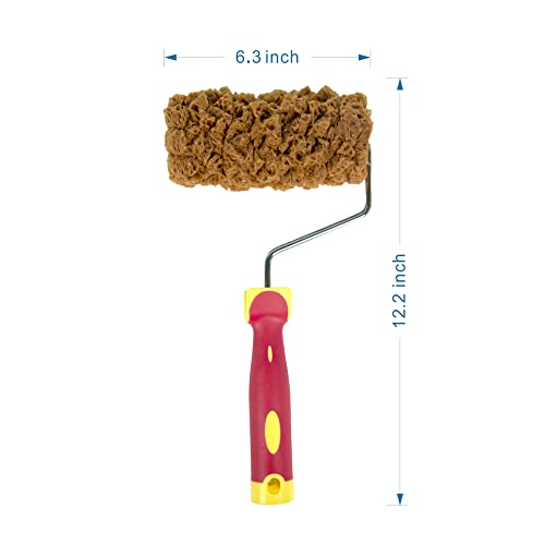 Hanroy Sponge Paint Roller Small 5" for Texture Painting Decorators Brush Tool, Fast and Easy Pattern Art Sponge Roller for Home Wall(RM458K) | 5-Inch Sea Sponge Roller For Faux Finish & Texture Painting. Sponge Patterns On Walls & Ceilings.Washable & Reu