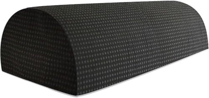 Half Moon Pillow for Leg Elevation | Ankle Knee Neck and Lumbar Support Bolster | Non-slip Removable Washable Cover by Comfort Home | Comfort Home Half-Round Footrest Cushion with Non-slip, Removable, Washable Cover, 16" long x 7.5" wide x 4" high