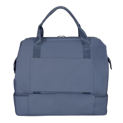 Jessica Simpson Countryside Weekender Duffel 100% Polyester Drop Bottom Bag - color: Oceanview