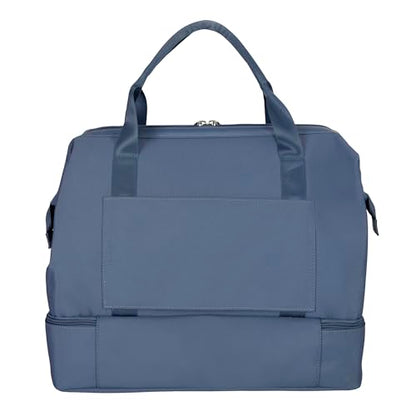 Jessica Simpson Countryside Weekender Duffel 100% Polyester Drop Bottom Bag - color: Oceanview