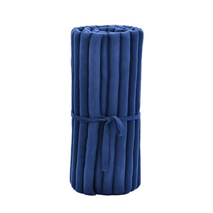 Leewadee Thai Roll Mat 75 x 28 inches Kapok Firm - color: Cl44 - Blue, size: M: 75x28"
