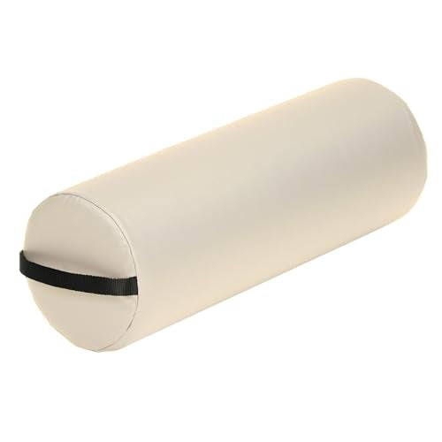 EARTHLITE Bolster Pillow Jumbo – Durable Massage Bolster, 100% PU Upholstery incl. Strap Handle - color: Vanilla Creme