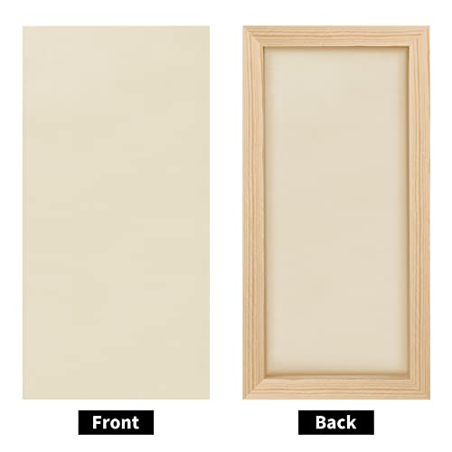 ADXCO 8 Pack Wood Panels 6 x 12 inch Wooden Canvas Board Unfinished Wooden Panel Boards for Painting, Arts, Pouring Use with Oils, Acrylics