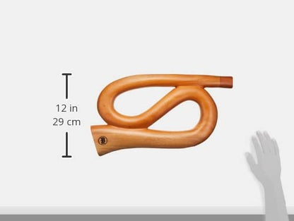 S-shaped Professional Didgeridoo for Meditation, Sound Healing Therapy, Yoga and Circular Breathing — NOT MADE IN CHINA — Mahogany Wood, 2-YEAR WARRANTY - style: S-shape, note C