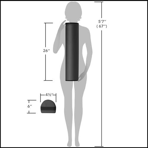 Saloniture 1.9cm(3/4인치) 원형 마사지 테이블 볼스터 무릎 아래 베개 패드 - 66 x 15.2 x 11.4cm(26 x 6 x 4- - color: 블랙.
