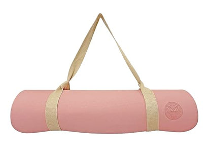 Non Slip TPE Yoga Mat 6mm Thick with Carrying Strap, Lightweight Exercise Mat for Home Workout, Pilates & Fitness, Comfort Cushion Workout Mat