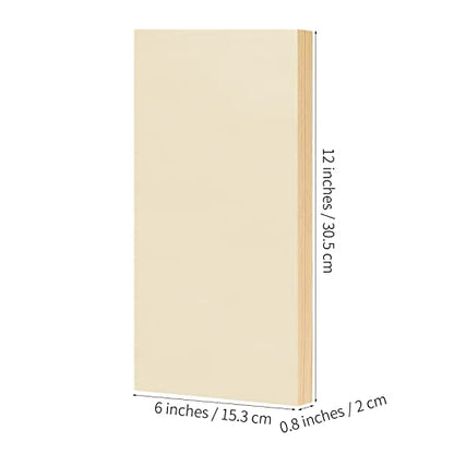 ADXCO 8 Pack Wood Panels 6 x 12 inch Wooden Canvas Board Unfinished Wooden Panel Boards for Painting, Arts, Pouring Use with Oils, Acrylics