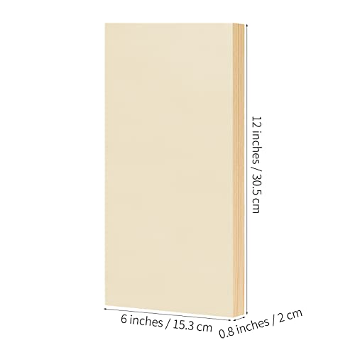 ADXCO 8 Pack Wood Panels 6 x 12 inch Wooden Canvas Board Unfinished Wooden Panel Boards for Painting, Arts, Pouring Use with Oils, Acrylics
