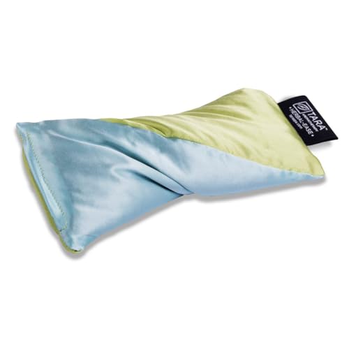TARA Spa Therapy Aroma Wellness Aromatherapy Silk Eye Pillow, Relaxation Sooth Eye Strain, Calm Renew, Green