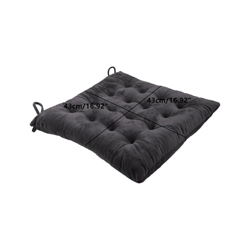 Square Pillows Seating, Thick Meditation Floor Pillow,Flexible Large Pillows Seating,2PCS Color Chair Pads Cushions,Square Floor Pillows for Game Yoga Charcoal, 43 * 43cm/16.92 * 16.92" - color: Charcoal, size: 43*43cm/16.92*16.92"