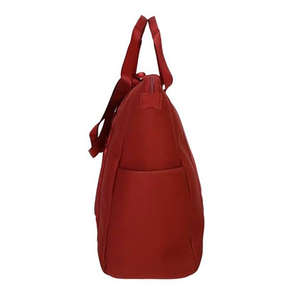 Jessica Simpson Countryside Travel Tote with Zipper Shoulder Carry On Work Bag for Women - color: Burnt Russet