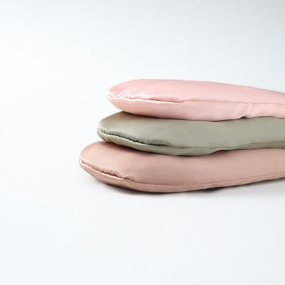 Weighted Eye Pillow with Clear Quartz Fill, Silk Satin Sleep Mask, Meditation & Yoga Eye Cover, Light-Blocking Eye Mask for Rest, Relaxation & Mindful Use - color: Brown