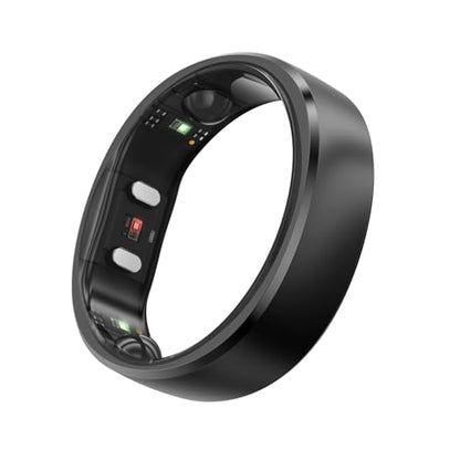 RingConn Gen 2 Smart Ring - Sleep Apnea Monitoring(Black, Size 7) | No APP Subscription, 12-Day Battery Life, Stress/Heart Rate/Women's Health Tracker, Android & iOS Compatible - color: Matte Black, size: 7