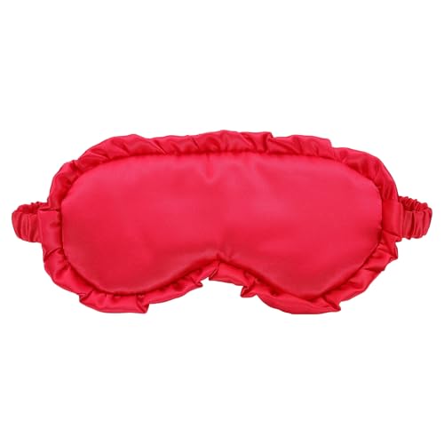 uxcell Silk Sleep Masks, Soft Satin Eye Protection Block Light Masks, Block Light Eye Sleep Cover with Adjustable Straps, Unisex for Nighttime Sleeping, Travel and Office Nap, Bright Red - color: Bright Red