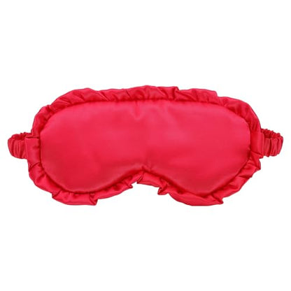 uxcell Silk Sleep Masks, Soft Satin Eye Protection Block Light Masks, Block Light Eye Sleep Cover with Adjustable Straps, Unisex for Nighttime Sleeping, Travel and Office Nap, Bright Red - color: Bright Red