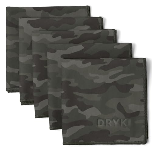 DRYKI Pocket-Sized Sweat Towels - Original Sweat Absorbing Handkerchiefs - color: Moss Camo