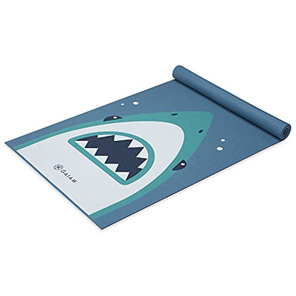 Gaiam Kids Printed Yoga Mat, Non-Toxic, Fun Design, 3mm - color: Chomper