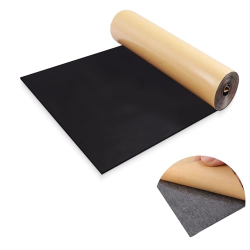 LSGCQ Sponge Neoprene Foam Padding Self Adhesive Foam Sheets, Black | Closed Cell Foam Sheet Neoprene Rubber Pad for DIY Gaskets Shock Pads Liner Crafts, 12" Wide x 1/16" Thick x 59" Long - color: Black, size: 12" Wide x 1/16" Thick x 59" Long