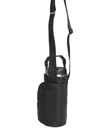 STANLEY Vitalize Carry-All Bag | Bottle Holder with Drawstring Cinch | Adjustable Shoulder Strap | Zippered Valuables Pocket | Durable Recycled Fabric | Black - color: Black, size: Carry-All