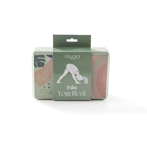 MYGA Yoga Block,Lightweight EVA Foam Yoga Brick,High Density Non-Slip Block for Yoga Poses, Pilates, Balance and Flexibility - color: Palm, size: One Size