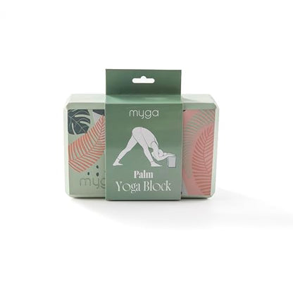 MYGA Yoga Block,Lightweight EVA Foam Yoga Brick,High Density Non-Slip Block for Yoga Poses, Pilates, Balance and Flexibility - color: Palm, size: One Size