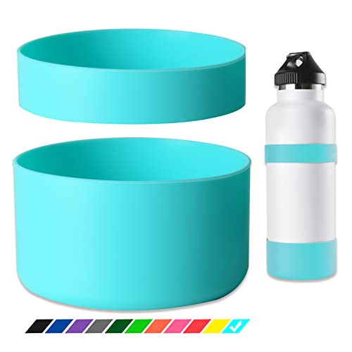 Greant Dual Protective Water Bottle Boot for HydroFlask 12oz to 64oz | Silicone Bottle Cover for Hydroflask, Anti-Slip Water Bottle Rubber Bottom for Owala 24oz, 3 Sizes - color: Mint, size: 32 Ounces
