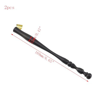 2pcs Oblique English Calligraphy Dip Pen Nib Holder, Black | with Multi-Fit Brass Flange, Wooden Ink Pen, Oblique Pointed Pen Nib Holders, for Drawing, Signing, Painting, Writing - color: Black