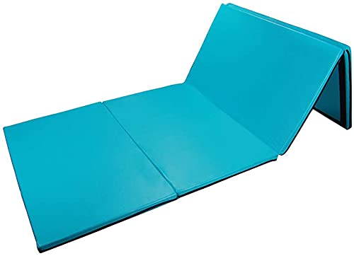 Polar Aurora 4'x10'x2 Thick Folding Gymnastics Exercise Mat Aerobics Stretching Yoga Mats - color: Blue-Green