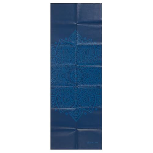 Gaiam Foldable Yoga Mat, 2mm Icy Paisley - color: Blue Sundial