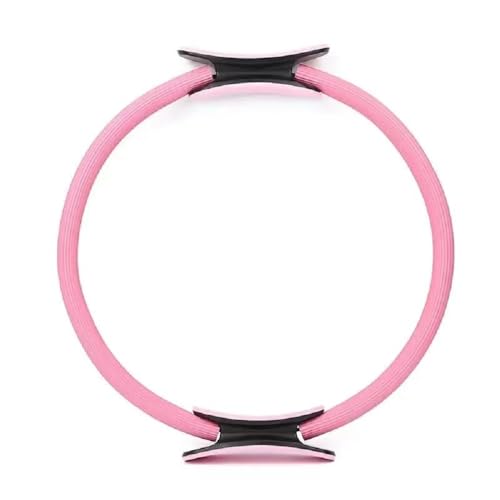 Pilates Ring Circle for Fitness & Yoga – Toning Inner & Outer Thighs, Legs, Core Strength – Lightweight, Non-Slip Resistance Equipment for Body Sculpting & Training – Exercise Tool - color: Pink