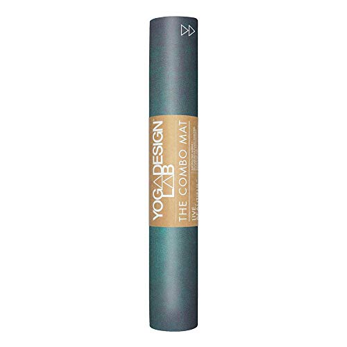 YOGA DESIGN LAB | The Combo Yoga Mat | 2-in-1 Mat+Towel | Eco Luxury | Ideal for Hot Yoga, Power, Bikram, Ashtanga, Sweat | Studio Quality | Includes Carrying Strap! - color: Aegean Green, size: 3.5mm