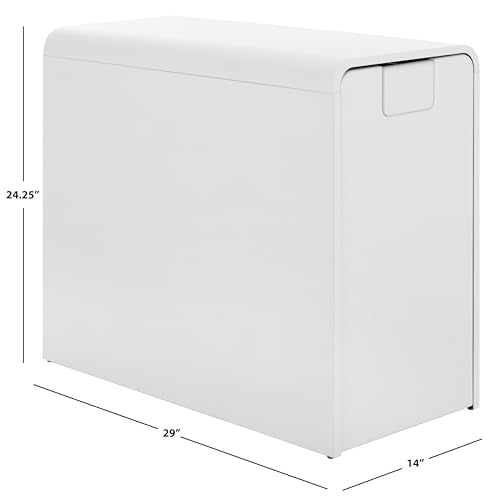 SEI Furniture - Sidekick Sport Equipment Rolling Rack - Transitional Design, White Metal and Wood - Ideal for Bedroom, Living Room (HZ0121) - color: White