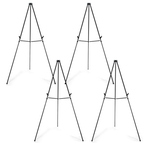 70" Adjustable Aluminum Display Easel Stand, Holds 20 lbs | Versatile Tripod Easel for Artistic Presentations, Lightweight and Sturdy for Art Shows, Exhibitions, and Studios,4 Pack - style: 4 Pack
