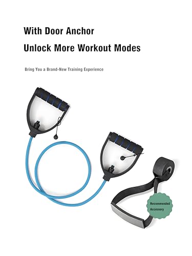 Resistance Bands with Handles, Adjustable Length Exercise Bands for Home Workouts & Physical Therapy, Strap for Arms, Legs & Full Body Fitness - color: Blue