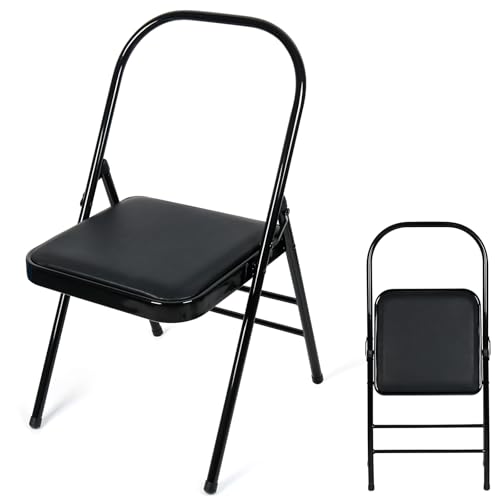 INNOLIFE Yoga Auxiliary Chair - Backless, Relieve Neck & Back Pain, Abs & Core Training, Balance Handstand, Flexibility & Strength