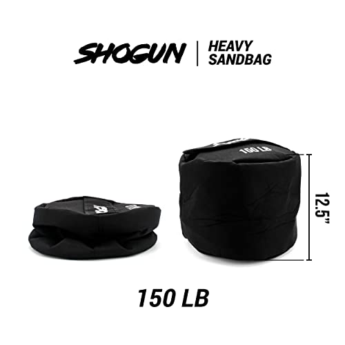 Shogun Sandbags for Working Out – Heavy Duty Workout Sandbag for Weight Training, Cross Training, Strongman, Fitness & Military Use – Adjustable Exercise Sand Bags for Full Body Training - color: Black, size: 150 LB