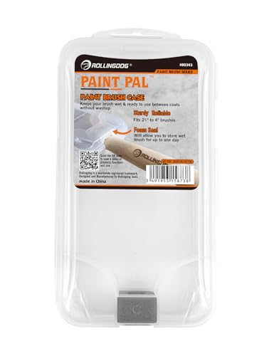 ROLLINGDOG Super Sealed Paint Brush Case | Airtight Paint Brush Storage for 1" to 4" Brushes - color: Paint Brush Storage for 1" to 4" Brushes