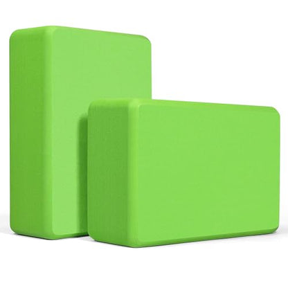 2 Pack Yoga Blocks, Lightweight 3x6x9in Yoga Bricks - color: 2PACK-Green