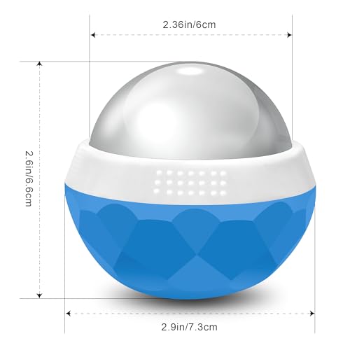 Cold Massage Roller Ball, Cryosphere Cold Massage Ball with Cold Gel Core | Heat Therapy & Cold Therapy Relief, Helps with Muscles Recovery and Inflammation for Shoulders, Neck (Blue White) - color: Blue White