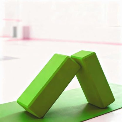 Non-Slip High-Density Yoga Foam Block – Balance & Support for Yoga, Pilates & Meditation - color: Green