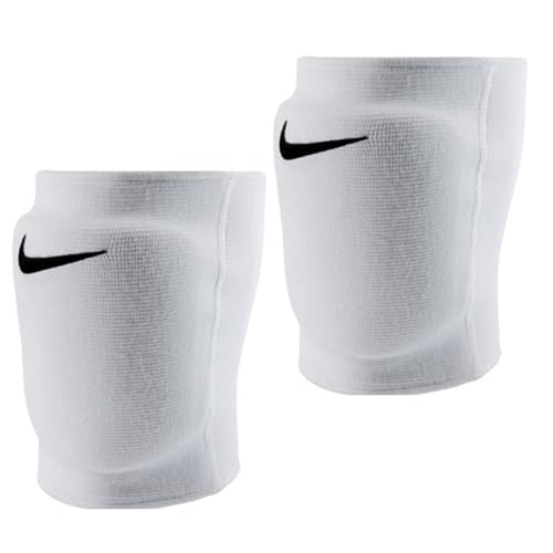 Nike Premium Dri-Fit Knee Pads (1 Pair), Essential/Streak/Varsity, Cushioning/Sweat-wicking/Unisex (Essential White - M/L) - color: Essential White - M/L