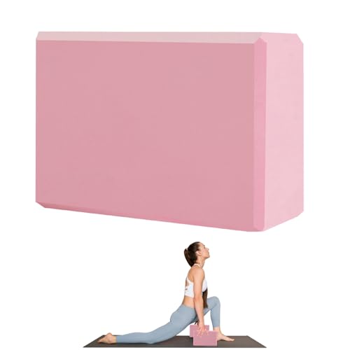 9"x6"x3" Yoga Blocks, Soft Non-Slip Surface Premium Foam Blocks, Supportive, Lightweight, Odor Resistant, Yoga Accessories for Pilates Meditation General Fitness Stretching Toning - color: pink-1 Pack