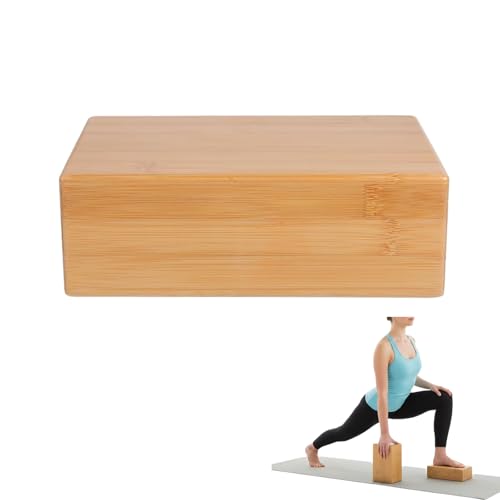 SUPVOX Natural Bamboo Block - Lightweight Yoga Brick for Stability, Stretching & Alignment - Smooth, Non-Slip Surface, Easy to Clean