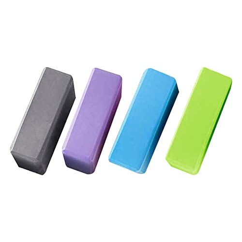 4 Pcs Yoga Blocks High Density EVA Yoga Brick Foam Blocks to Improve Strength, Flexibility and Balance, Non-Slip Surface for Yoga Pilates Meditation